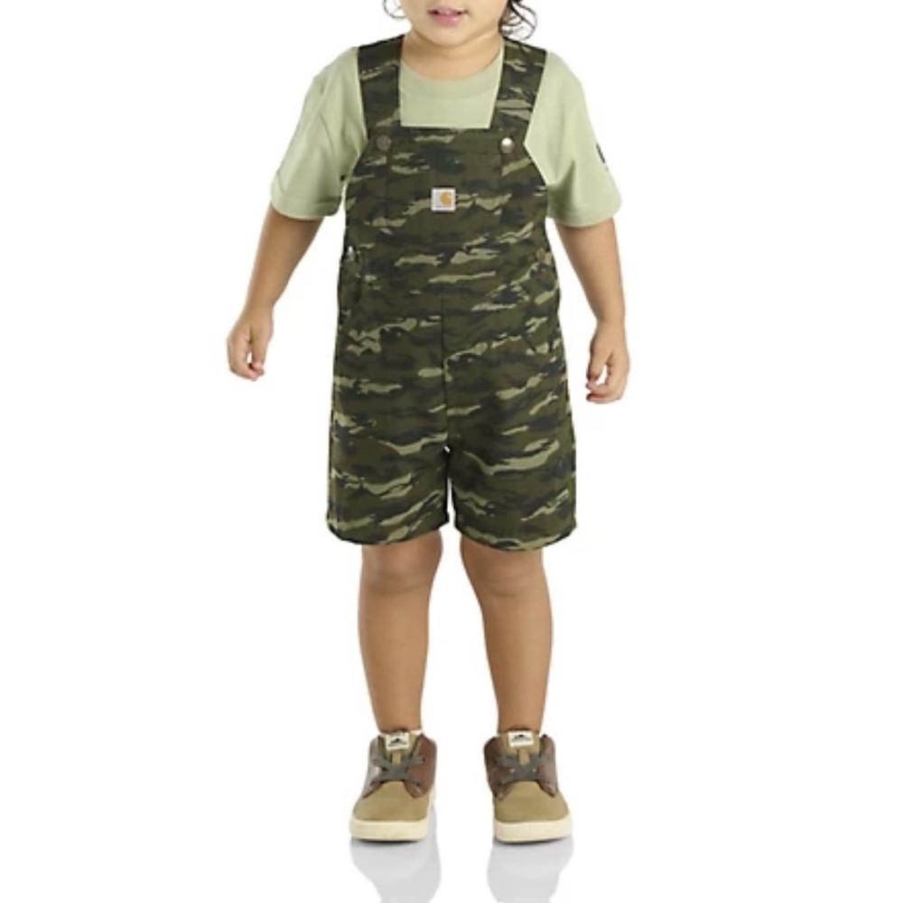 Carhartt Baby Camo Canvas Overalls Size 3M | Infant Camouflage Shortalls